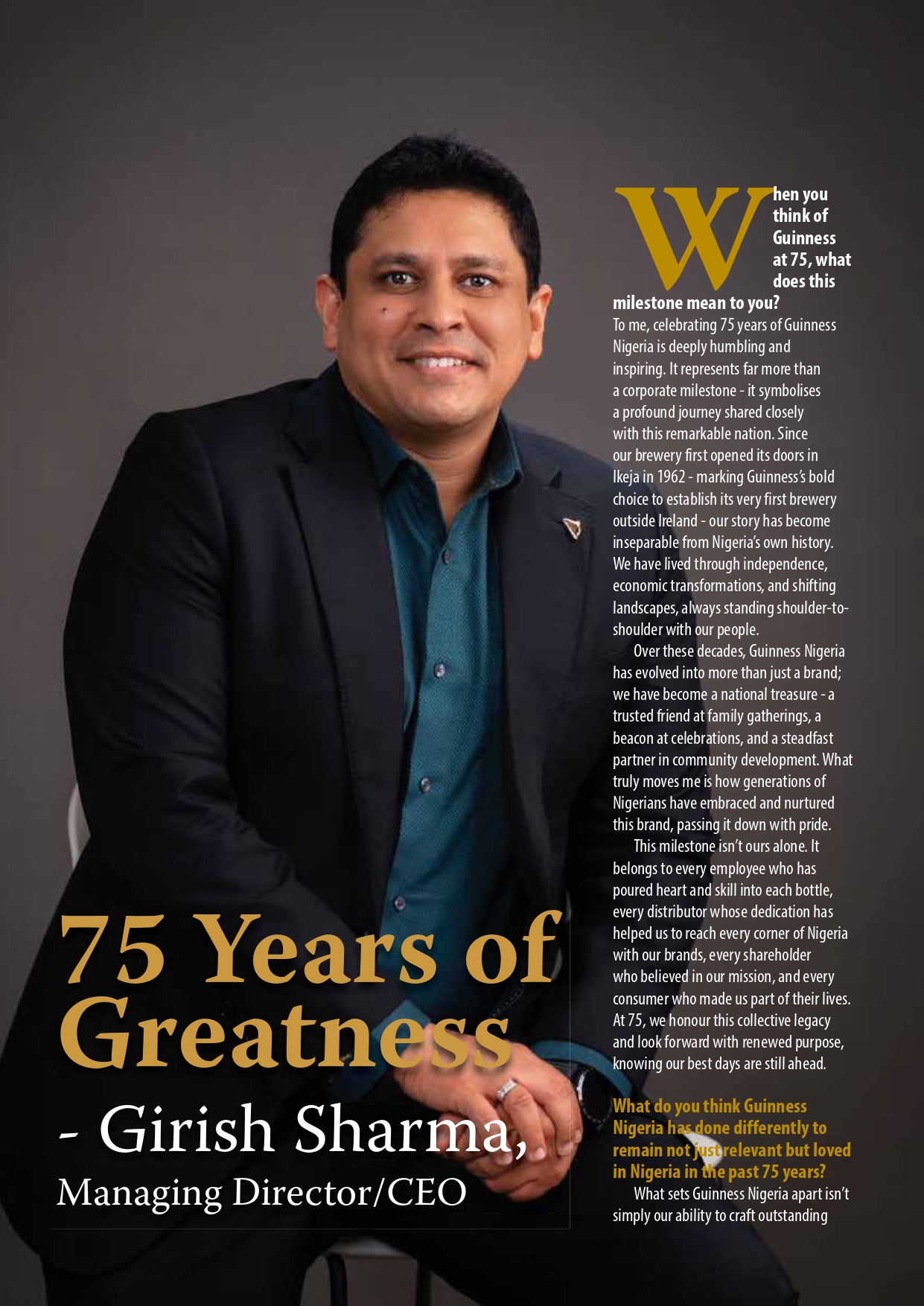 75 Years of Greatness – Girish Sharma, Managing Director/CEO