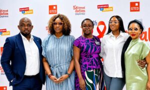 L-R: Cornelius Onuoha, Managing Director, RedGecko PR Ltd; Dr. Eziafakaku Nwokolo, Board Certified Behaviour Analyst; Solape Azazi, International Behaviour Analyst; Oluwatosin Onobanjo, Corporate Communications Officer, GTCO Plc; and Osezusi Bolodeoku, International Behaviour Analyst, during the media briefing for the 16th Annual GTCO Autism Conference held in Lagos on Wednesday.